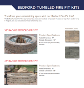 Granite Bedford 30" Tumbled Fire Pit